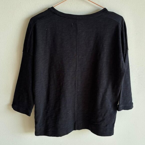 Madewell Womens Wool Blend Raglan Tweed Front Sweater Black Size XS - Picture 11 of 13